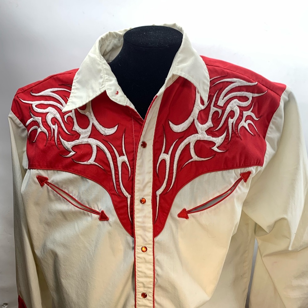 Dragonfly rockabilly country western shirt Large